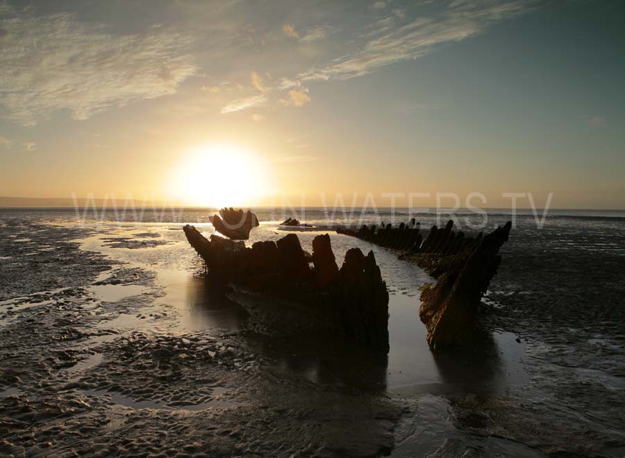 Old shipwreck on Berrow Flats